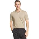 Men's Van Heusen Flex Stretch Windowpane Polo, Size: Large, Med Beige