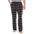 Big & Tall Croft & Barrow&reg; Patterned Microfleece Lounge Pants, Men's, Size: L Tall, Grey (charcoal)