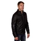 Men's Xray Faux-leather Motor Jacket, Size: Medium, Black
