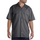 Men's Dickies Original Fit Twill Work Shirt, Size: Large, Black