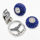 Insignia Collection Nascar Kasey Kahne Sterling Silver 5 Steering Wheel Charm And Bead Set, Women's, Blue