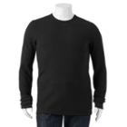 Big & Tall Sonoma Goods For Life&trade; Classic-fit Thermal Crewneck Tee, Men's, Size: L Tall, Black