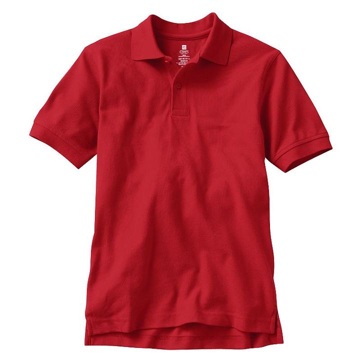 Boys 8-20 Chaps Solid Pique School Uniform Polo, Boy's, Size: 18, Red Other