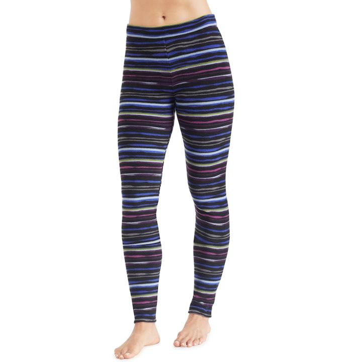 Women's Cuddl Duds Stretch Fleece Leggings, Size: Xsml Av/rg, Drk Purple