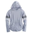 Girls 7-16 So&reg; Varsity Stripe Hoodie, Size: 14, Grey