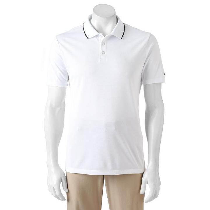 Men's Fila Sport Golf&reg; Fitted Pro Core Performance Polo, Size: Small, White