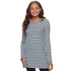 Women's Sonoma Goods For Life&trade; Crewneck Waffle-weave Tunic, Size: Xs, Dark Blue