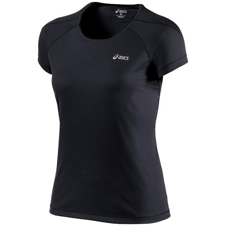 Asics Featherlight Crew Neck Raglan Running Tee - Women's, Size: Large, Black