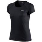 Asics Featherlight Crew Neck Raglan Running Tee - Women's, Size: Large, Black