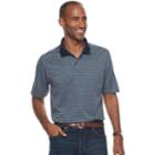 Men's Croft & Barrow&reg; Cool & Dry Classic-fit Striped Performance Polo, Size: Xl, Blue