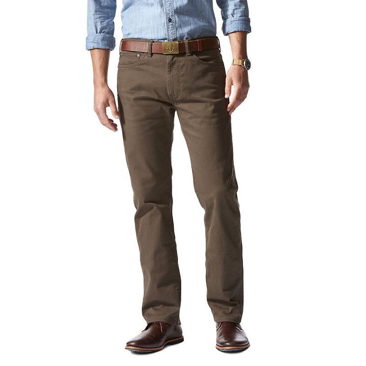 Big & Tall Dockers&reg; Jean Cut D2 Straight-fit Stretch Twill Pants, Men's, Size: 46x32, Dark Brown