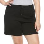 Plus Size Croft & Barrow&reg; Knit Bermuda Shorts, Women's, Size: 2xl, Black