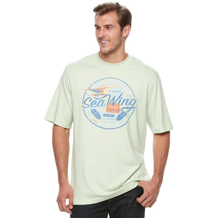 Big & Tall Izod Saltwater Sea Wing Premium Lager Tee, Men's, Size: Xxl Tall, Med Green
