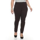 Plus Size Napa Valley Slimming Solution Straight-leg Dress Pants, Women's, Size: 24 W, Brown