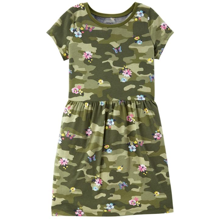 Girls 4-12 Carter's Camo Floral-print Dress, Size: 6-6x, Camo Print