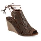 Journee Collection Tandra Women's Wedge Sandals, Size: Medium (12), Brown