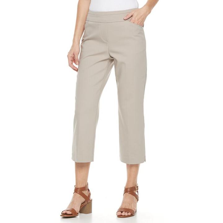 Women's Dana Buchman Pull-on Crop Pants, Size: 10, Med Beige