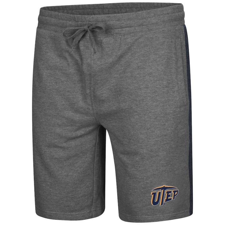Men's Colosseum Utep Miners Sledge Ii Terry Shorts, Size: Xxl, Light Grey
