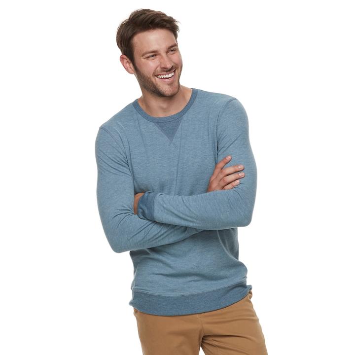 Men's Sonoma Goods For Life&trade; Slim-fit Double-knit Tee, Size: Large, Dark Blue