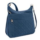 Travelon Anti-theft Signature Quilted Expansion Crossbody Bag, Women's, Blue