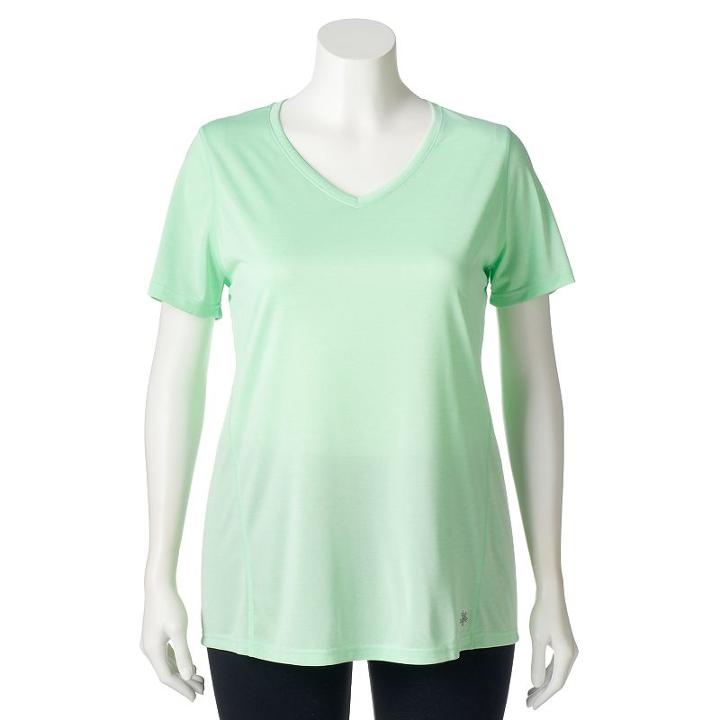 Plus Size Tek Gear&reg; V-neck Performance Tee, Women's, Size: 1xl, Lt Green