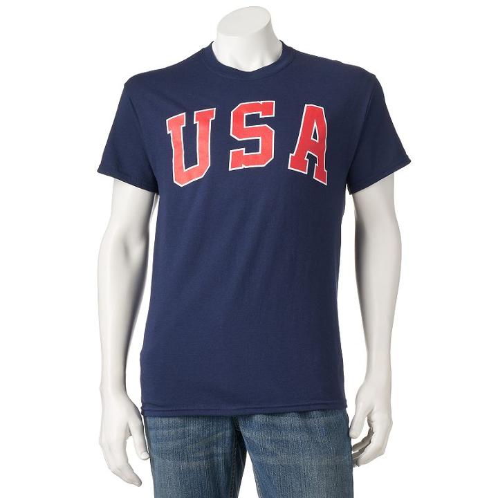 Men's Usa Tee, Size: Xl, Blue (navy)