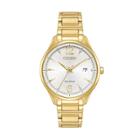 Citizen Eco-drive Women's Chandler Crystal Stainless Steel Watch - Fe6102-53a, Size: Medium, Yellow