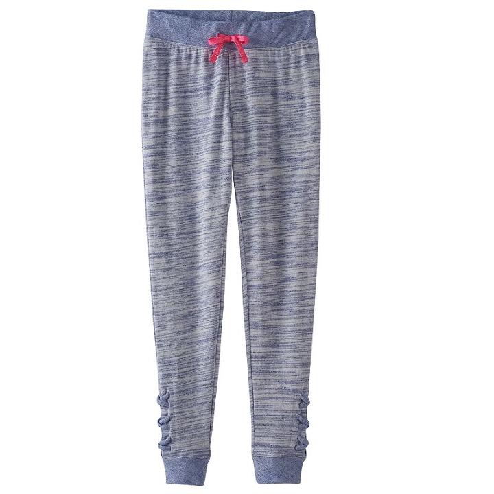 Girls 7-16 & Plus Size So&reg; Space-dyed Lattice Hem Jogger Pants, Size: 18 1/2, Dark Blue