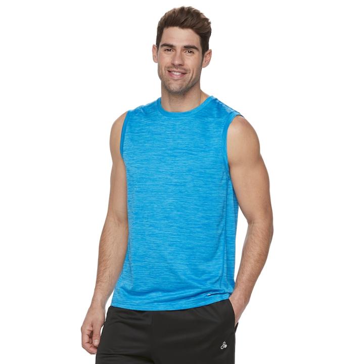 Men's Tek Gear&reg; Dry Tek Muscle Tee, Size: Medium, Blue (navy)