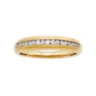 Men's 14k Gold Igl Certified 1/4 Carat T.w. Diamond Wedding Band, Size: 10.50, White