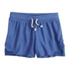 Girls 7-16 So&reg; Crochet Trim Shorts, Size: 14, Blue