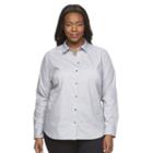 Plus Size Apt. 9&reg; Structured Essential Button-down Shirt, Women's, Size: 1xl, Grey (charcoal)