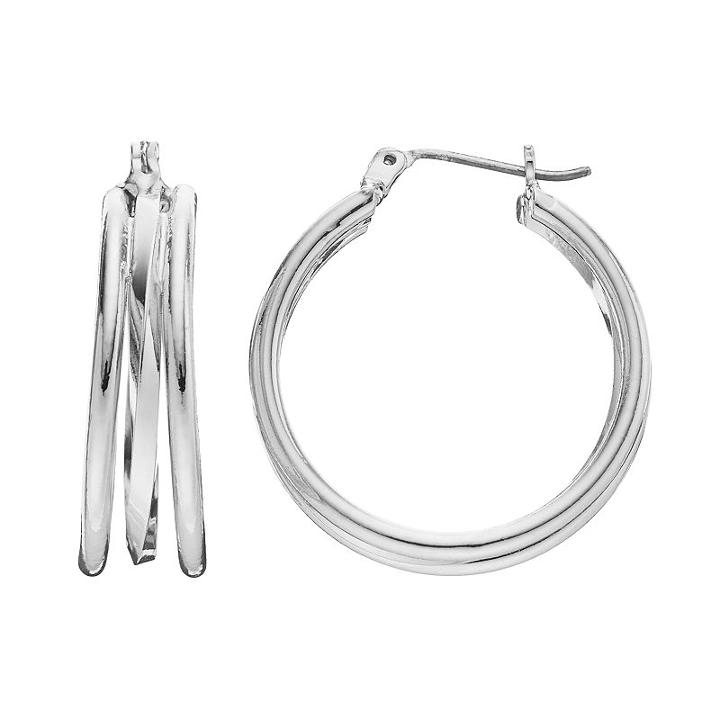 Napier Triple Hoop Earrings, Women's, Multicolor