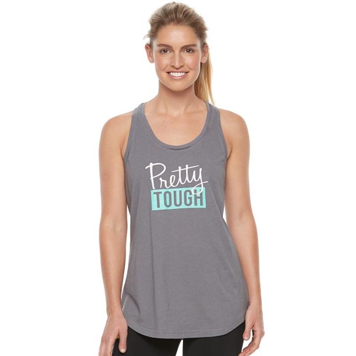 Women's Tek Gear&reg; Dry Tek Graphic Tank Top, Size: Xs, Turquoise/blue (turq/aqua)