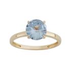 Lab-created Aquamarine 10k Gold Ring, Women's, Size: 6, Blue