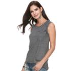 Women's Rock & Republic&reg; Muscle Tank, Size: Small, Med Grey