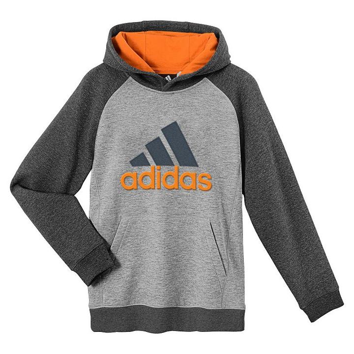 Boys 8-20 Adidas Logo Colorblock Fleece Pullover, Boy's, Size: Xl, Grey