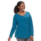 Plus Size Plus Sizetek Gear&reg; Micro Raglan V-neck Tee, Women's, Size: 1xl, Turquoise/blue (turq/aqua)