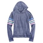 Girls 7-16 So&reg; Varsity Stripe Hoodie, Size: 14, Blue