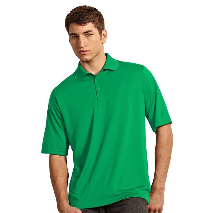 Men's Antigua Pique Performance Golf Polo, Size: Medium, Green
