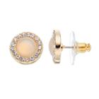 Lc Lauren Conrad Simulated Opal Nickel Free Halo Stud Earrings, Women's, White