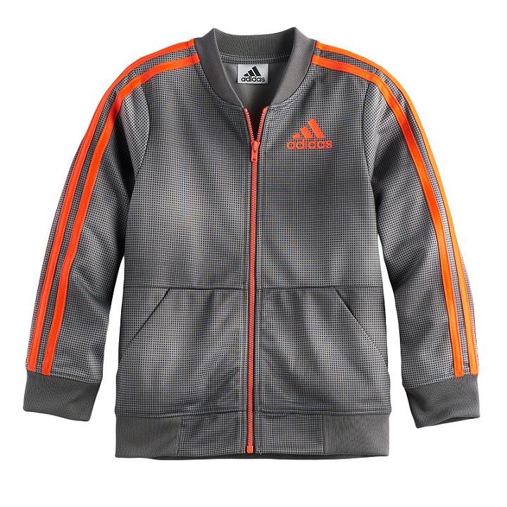 Boys 4-7x Adidas Abstract Zip Jacket, Size: 7, Dark Grey