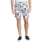 Men's Izod Madras Patchwork Shorts, Size: 36, White Oth