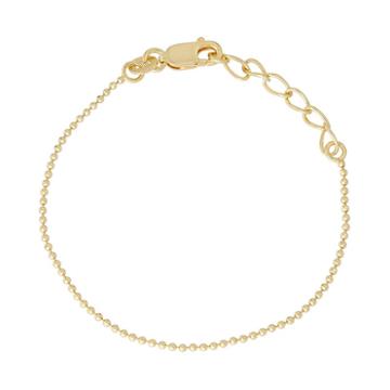 Junior Jewels Kids' Sterling Silver Ball Chain Bracelet, Girl's, Size: 4.5, Yellow
