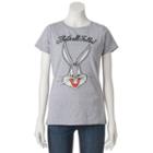 Juniors' Looney Tunes Bugs Bunny That's All Folks Graphic Tee, Girl's, Size: Xs, Grey (charcoal)