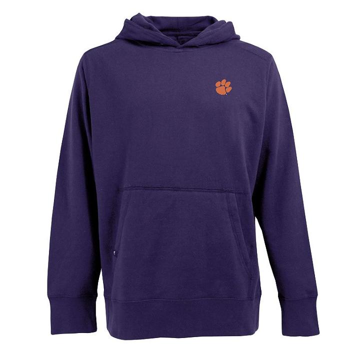 Men's Clemson Tigers Signature Fleece Hoodie, Size: Xl, Purple