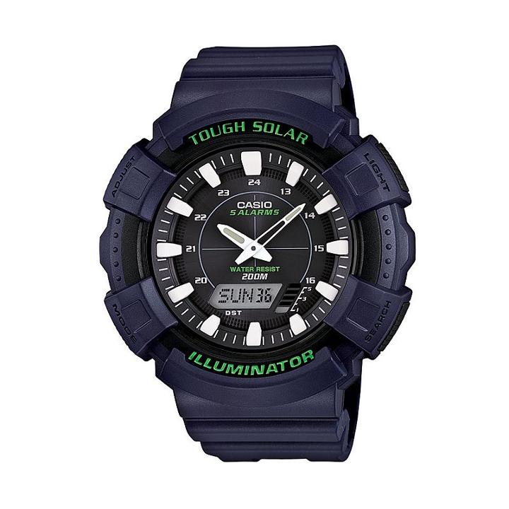 Casio Men's Illuminator Analog And Digital Solar Watch, Black