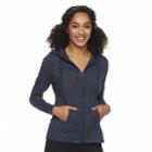 Petite Tek Gear&reg; Dry Tek Zip-front Hoodie, Women's, Size: L Petite, Blue