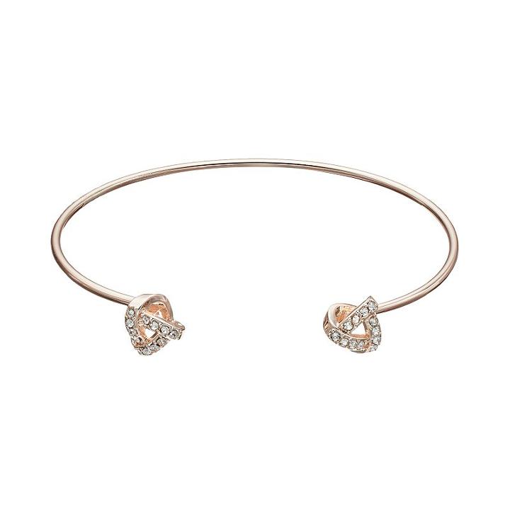 Lc Lauren Conrad Pave Love Knot Cuff Bracelet, Women's, Light Red