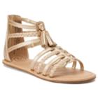 So&reg; Spectator Girls' Gladiator Sandals, Size: 13, Gold